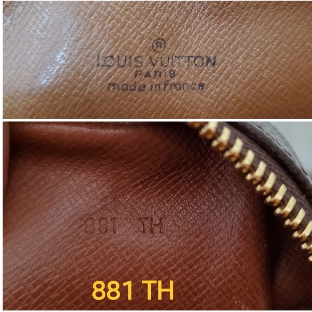 Louis Vuitton Brown Monogram Crossbody with Black and Gold Accents - Picture 8 of 9